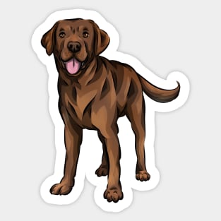 Cute Chocolate Labrador Dog Sticker